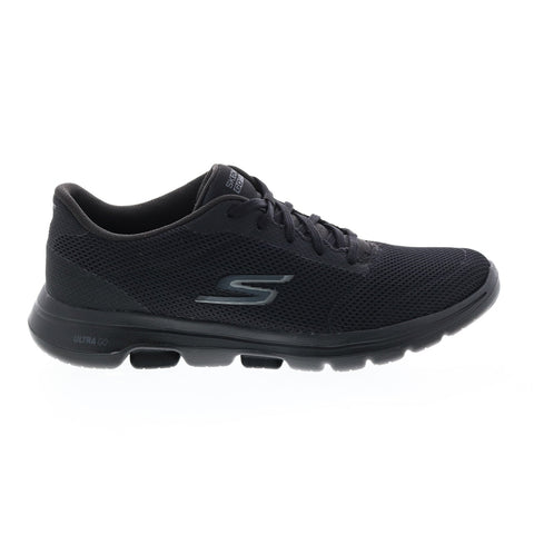 Skechers Go Walk 5 Lucky 15902 Womens Black Canvas Athletic Walking Shoes