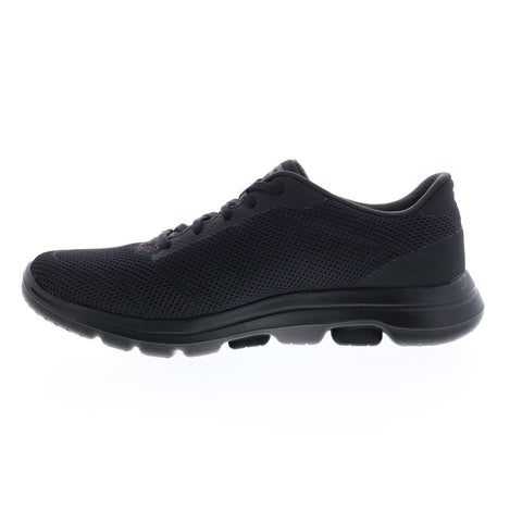 Skechers Go Walk 5 Lucky 15902 Womens Black Canvas Athletic Walking Shoes