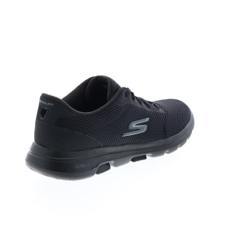 Skechers Go Walk 5 Lucky 15902 Womens Black Canvas Athletic Walking Shoes