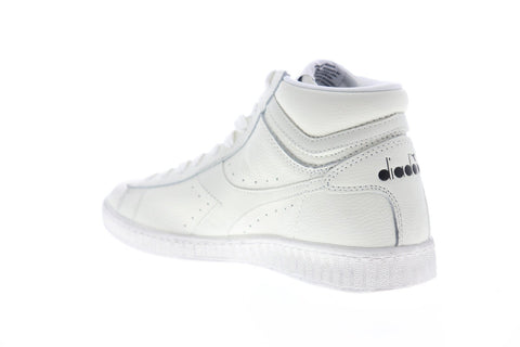 Diadora Game L High Waxed 159657-C6180 Mens White Leather High Top Sneakers Shoes