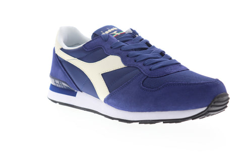 Diadora Camaro 159886-60024 Mens Blue Suede Lace Up Low Top Sneakers Shoes