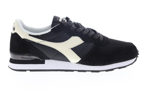 Diadora Camaro 159886-C0641 Mens Black Suede Lace Up Low Top Sneakers Shoes