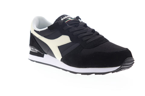 Diadora Camaro 159886-C0641 Mens Black Suede Lace Up Low Top Sneakers Shoes