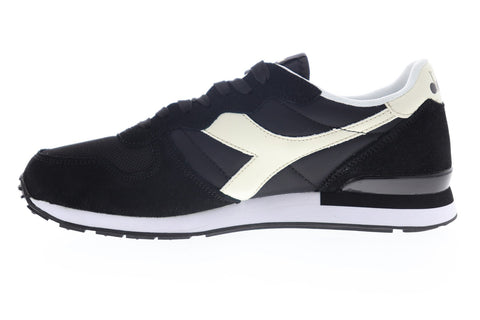 Diadora Camaro 159886-C0641 Mens Black Suede Lace Up Low Top Sneakers Shoes