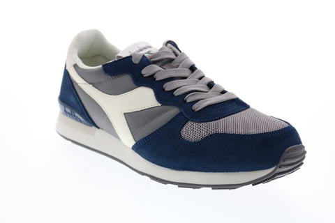 Diadora Camaro 159886-C8236 Mens Blue Suede Lace Up Lifestyle Sneakers Shoes
