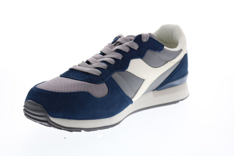 Diadora Camaro 159886-C8236 Mens Blue Suede Lace Up Lifestyle Sneakers Shoes