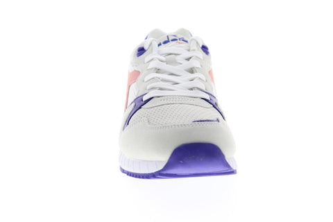 Diadora V7000 Premium 161998-C6604 Mens White Suede Lifestyle Sneakers Shoes