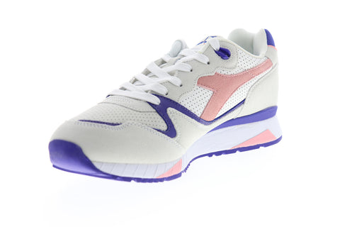 Diadora V7000 Premium 161998-C6604 Mens White Suede Lifestyle Sneakers Shoes