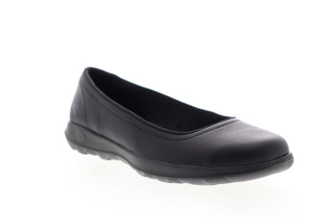 Skechers Gowalk Lite Finest 16371 Womens Black Leather Casual Flats Shoes