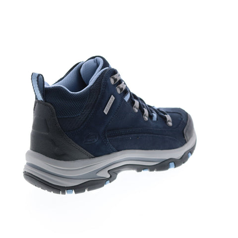 Skechers Relaxed Fit Trego Alpine Trail 167004 Womens Blue Suede Lace Up Hiking Boots