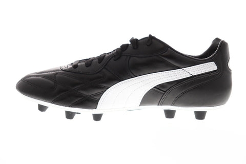 Puma King Top Di Fg Mens Black Leather Athletic Lace Up Soccer Cleats Shoes