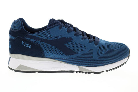 Diadora V7000 Weave 170476-60024 Mens Blue Canvas Lifestyle Sneakers Shoes