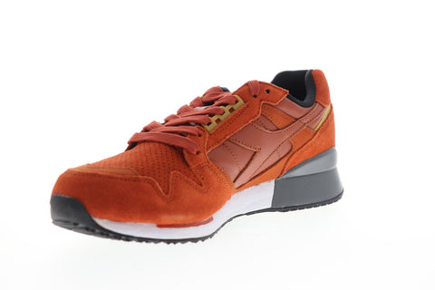 Diadora I.C 4000 Premium 170945-40060 Mens Orange Suede Low Top Sneakers Shoes