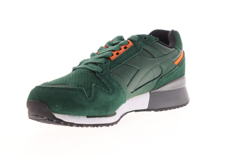 Diadora I.C 4000 Premium 170945-70156 Mens Green Suede Low Top Sneakers Shoes