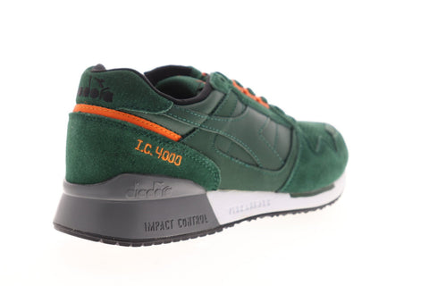 Diadora I.C 4000 Premium 170945-70156 Mens Green Suede Low Top Sneakers Shoes