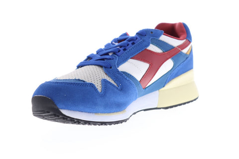 Diadora I.C. 4000 Premium 170945-C6642 Mens Blue Suede Low Top Sneakers Shoes