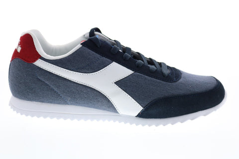 Diadora Jog Light C 171578-60065 Mens Blue Canvas Lifestyle Sneakers Shoes