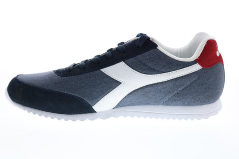Diadora Jog Light C 171578-60065 Mens Blue Canvas Lifestyle Sneakers Shoes
