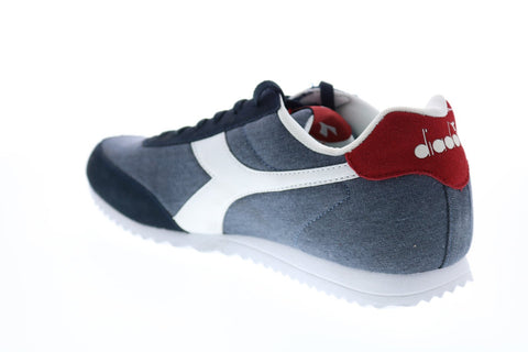 Diadora Jog Light C 171578-60065 Mens Blue Canvas Lifestyle Sneakers Shoes