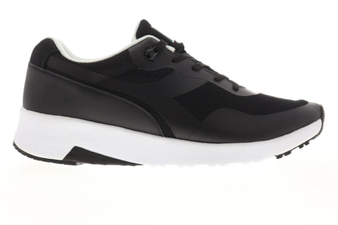 Diadora Evo Run 171827-80013 Mens Black Mesh Lace Up Lifestyle Sneakers Shoes