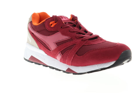 Diadora N9000 III 171853-C7739 Mens Red Suede Lace Up Low Top Sneakers Shoes
