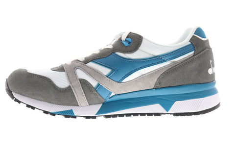Diadora N9000 III Mens Gray Suede & Mesh Athletic Lace Up Running Shoes