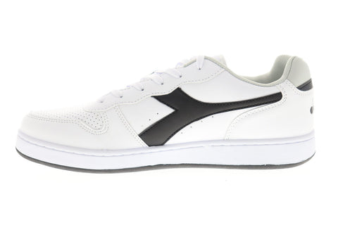 Diadora Playground Hi Mens White Synthetic Low Top Lace Up Sneakers Shoes
