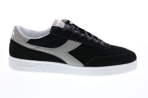 Diadora Field 172351-C2100 Mens Black Nubuck Lace Up Lifestyle Sneakers Shoes