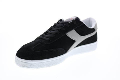 Diadora Field 172351-C2100 Mens Black Nubuck Lace Up Lifestyle Sneakers Shoes
