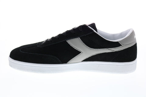 Diadora Field 172351-C2100 Mens Black Nubuck Lace Up Lifestyle Sneakers Shoes