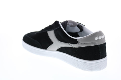 Diadora Field 172351-C2100 Mens Black Nubuck Lace Up Lifestyle Sneakers Shoes