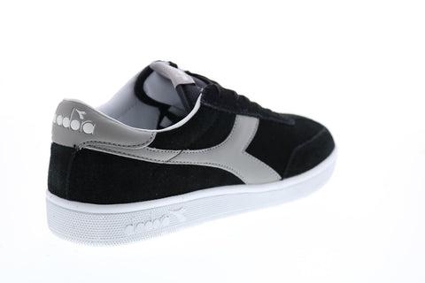 Diadora Field 172351-C2100 Mens Black Nubuck Lace Up Lifestyle Sneakers Shoes