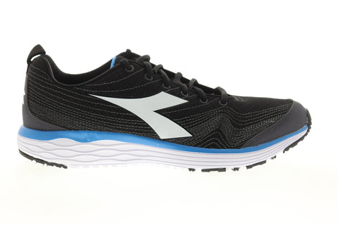 Diadora Flamingo 172873-C6616 Mens Black Mesh Lace Up Lifestyle Sneakers Shoes