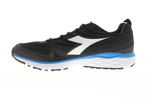 Diadora Flamingo 172873-C6616 Mens Black Mesh Lace Up Lifestyle Sneakers Shoes