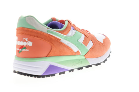 Diadora N9002 173073-C8002 Mens Orange Suede Retro Low Top Sneakers Shoes