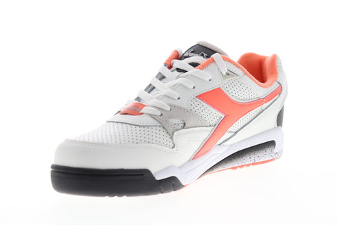 Diadora Rebound Ace Mens White Leather Low Top Lace Up Sneakers Shoes