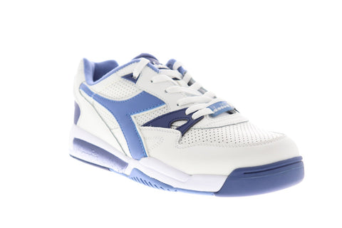 Diadora Rebound Ace Mens Blue Leather Low Top Lace Up Sneakers Shoes