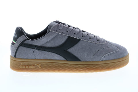 Diadora Kick 173100-75073 Mens Gray Suede Lace Up Lifestyle Sneakers Shoes