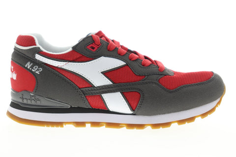Diadora N.92 173169-45041 Mens Red Suede Mesh Lace Up Low Top Sneakers Shoes