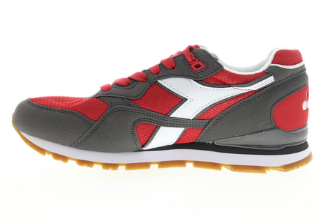 Diadora N.92 173169-45041 Mens Red Suede Mesh Lace Up Low Top Sneakers Shoes