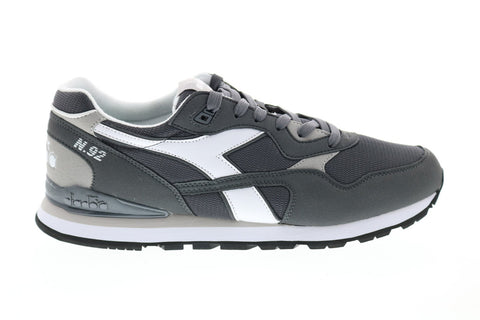 Diadora N.92 173169-75068 Mens Gray Synthetic Lace Up Lifestyle Sneakers Shoes