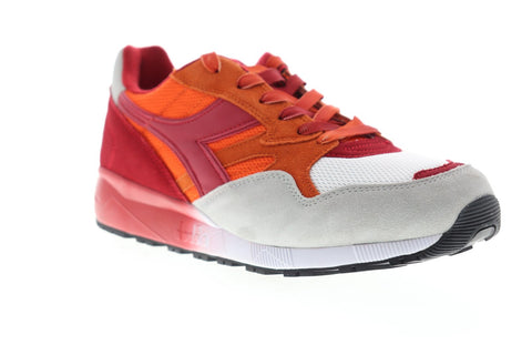 Diadora N902 Speckled 173286-C7958 Mens Orange Suede Mesh Low Top Sneakers Shoes