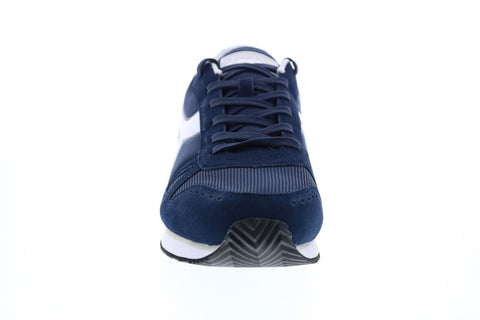 Diadora Simple Run 173745-60063 Mens Blue Canvas Lifestyle Sneakers Shoes