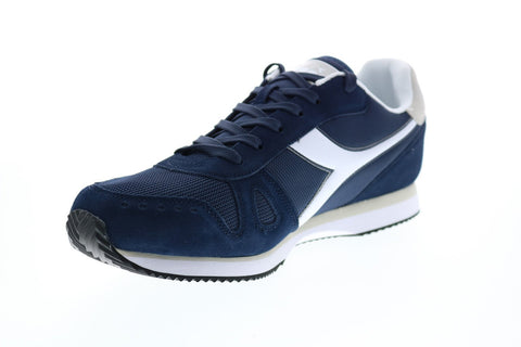 Diadora Simple Run 173745-60063 Mens Blue Canvas Lifestyle Sneakers Shoes