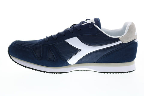 Diadora Simple Run 173745-60063 Mens Blue Canvas Lifestyle Sneakers Shoes