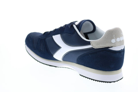 Diadora Simple Run 173745-60063 Mens Blue Canvas Lifestyle Sneakers Shoes