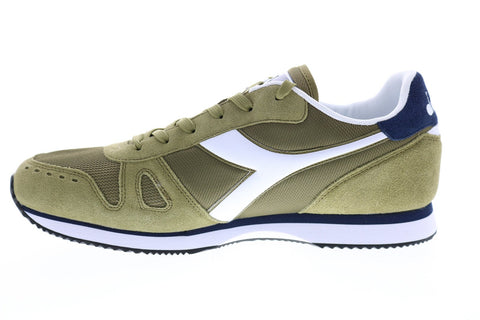 Diadora Simple Run 173745-70415 Mens Green Suede Lifestyle Sneakers Shoes