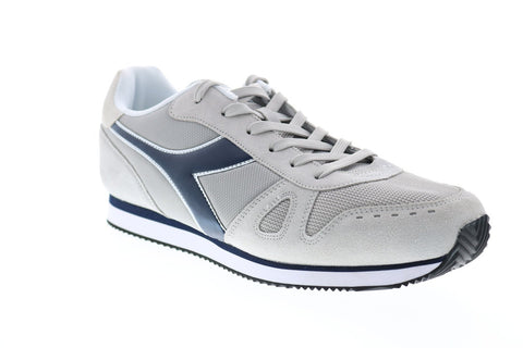 Diadora Simple Run 173745-75038 Mens Gray Suede Lifestyle Sneakers Shoes