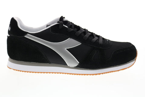 Diadora Simple Run 173745-80013 Mens Black Suede Lifestyle Sneakers Shoes