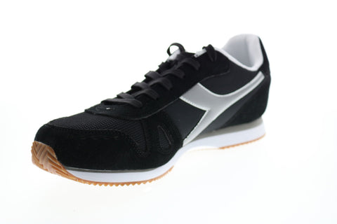 Diadora Simple Run 173745-80013 Mens Black Suede Lifestyle Sneakers Shoes